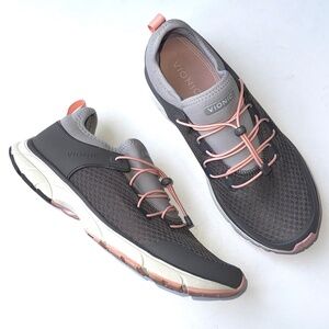VIONIC London $140 Womens 9.5 Gray Pink Orthotic Slip On Low Top Sneakers Bin4
